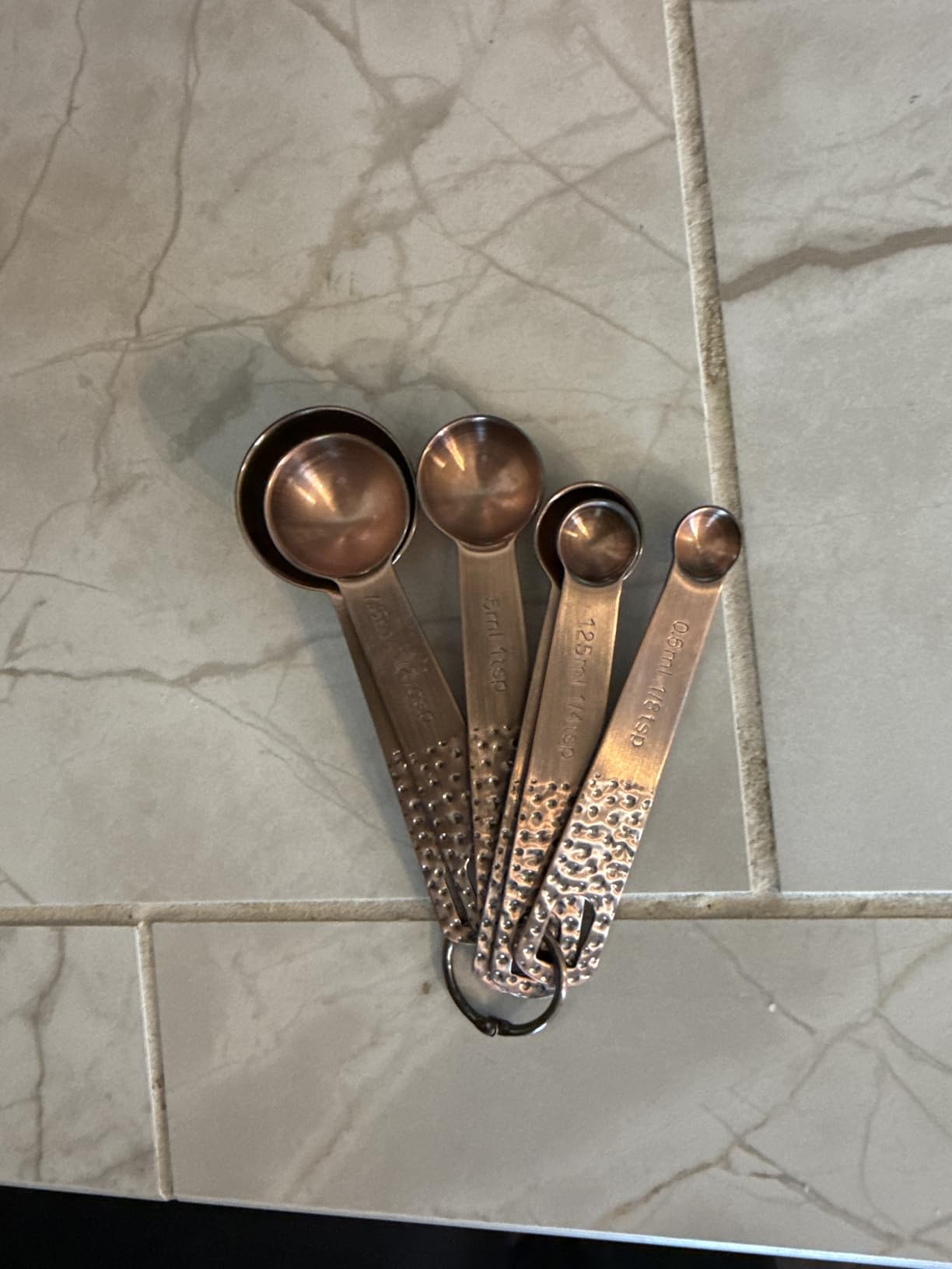 Copper Measuring Cups and Spoons Set, Metric & US Stainless Steel 5 Measuring Cups and 6 Measuring Spoons customer photo 1