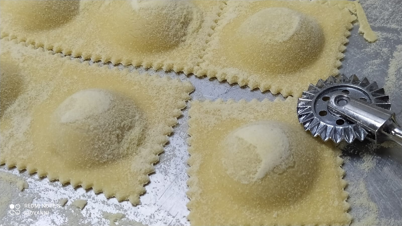 Ravioli Stamp Maker Cutter with Roller Wheel Set, Mold with Wooden Handle and Fluted Edge, Pasta Press Kitchen Attachment (MF-146) customer photo 2
