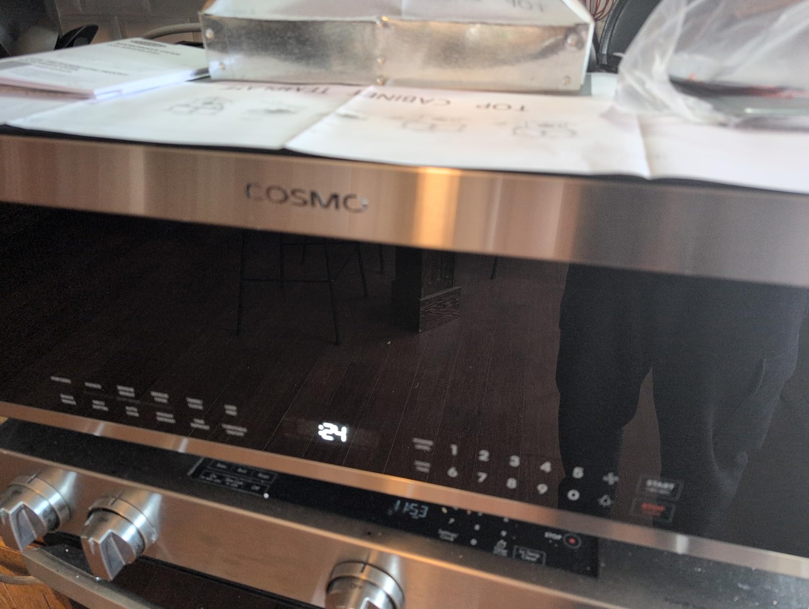 Cosmo COS-2413ORM1SS 24 in. Stellar Collection 1.34 cu. ft. Over the Range Microwave in Stainless Steel with Vent Fan customer photo 2