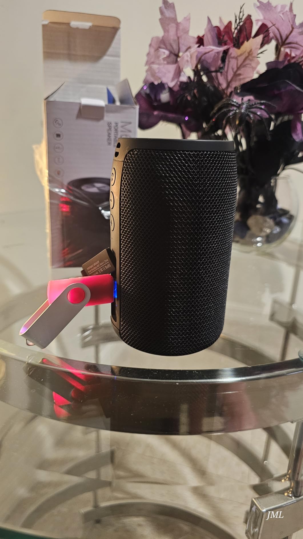 Musibaby M68 Bluetooth Speaker, 12W, IPX5, Black | Portable, small and compact with USB playback, AUX input, FM radio, TF card playback, up to 24H and dual pairing customer photo 1