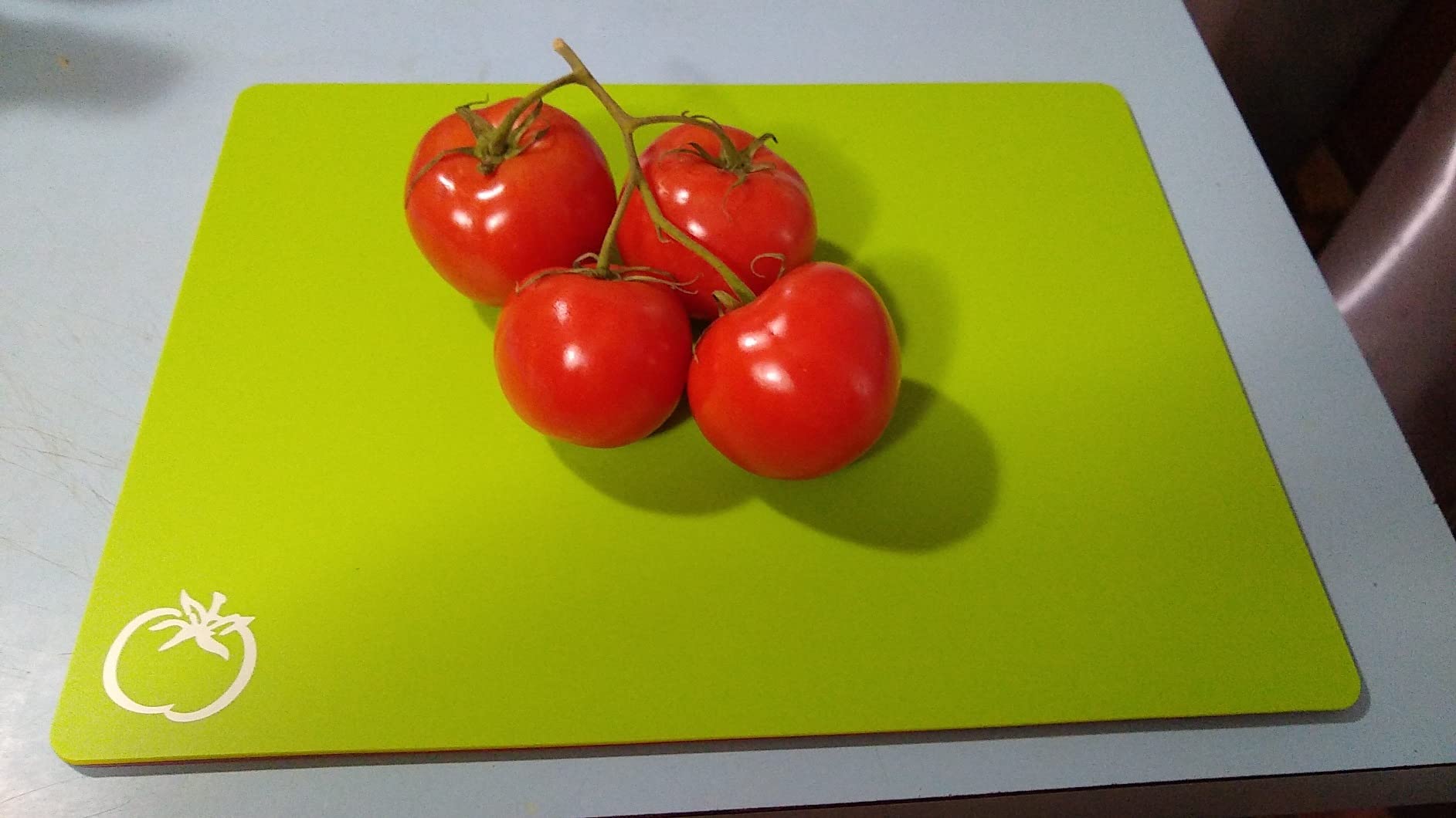 Extra Thick Flexible Plastic Cutting Board Mats, Set of 6 for Kitchen, BPA Free, Non-Slip Waffle Back, Dishwasher Safe Cutting Boards, Color Coded with Food Icons, 15x12 Inch - Cooler Kitchen customer photo 1