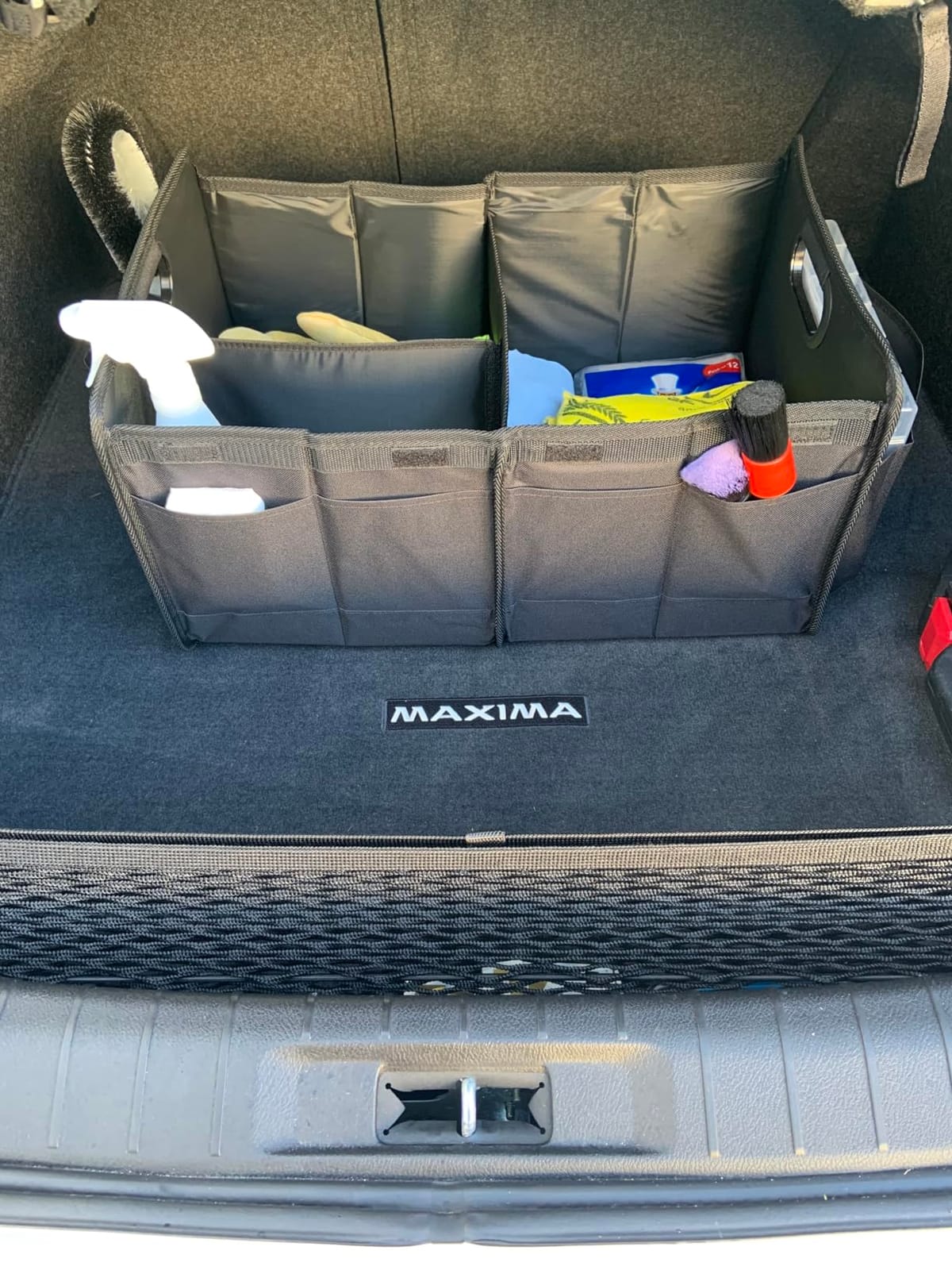 Car Trunk Organizer for SUV, 18.5Gal Large Capacity No-Sag Heavy Duty, Foldable Waterproof Anti-Slip Storage with 12 Pockets, Fit Sedan,Truck, Universal Car Accessories, Black, Large, 2 Compart customer photo 2