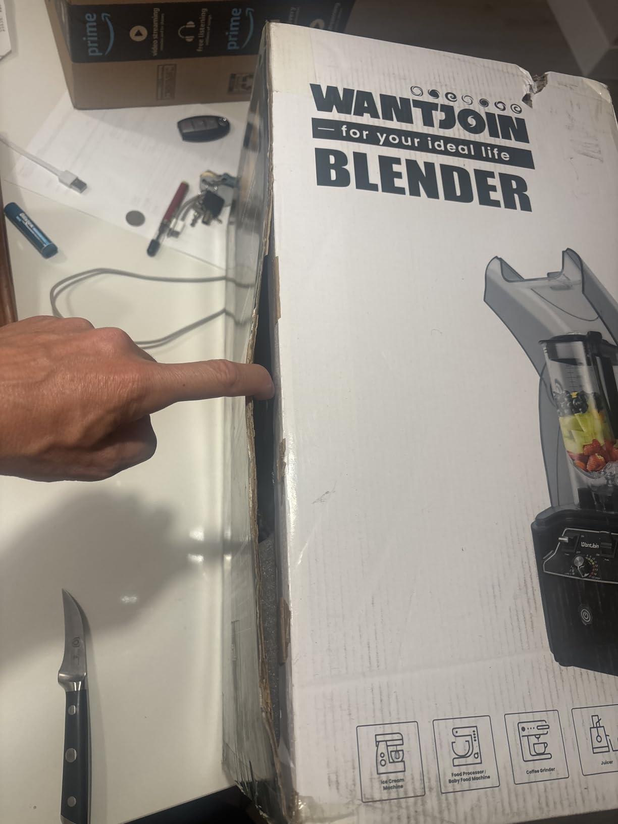 WantJoin Professional Commercial Blender With Shield Quiet Sound Enclosure 2200W Industries Strong and Quiet Professional-Grade Power, Self-Cleaning, Black customer photo 1