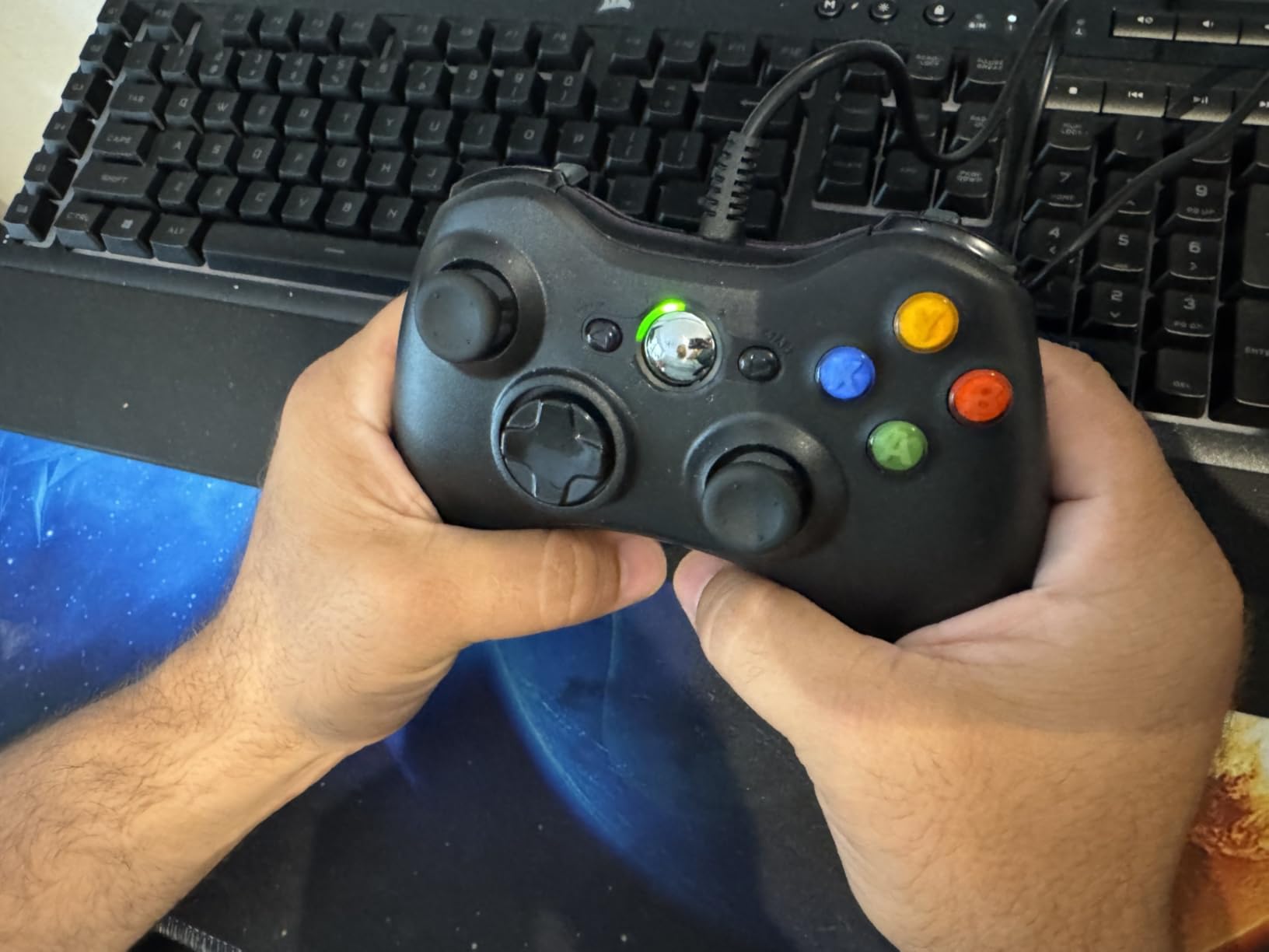 Wired Controller for Xbox 360, Game Controller for 360 with Dual-Vibration Turbo Compatible with Xbox 360/360 Slim and PC Windows 7,8,10,11 customer photo 2