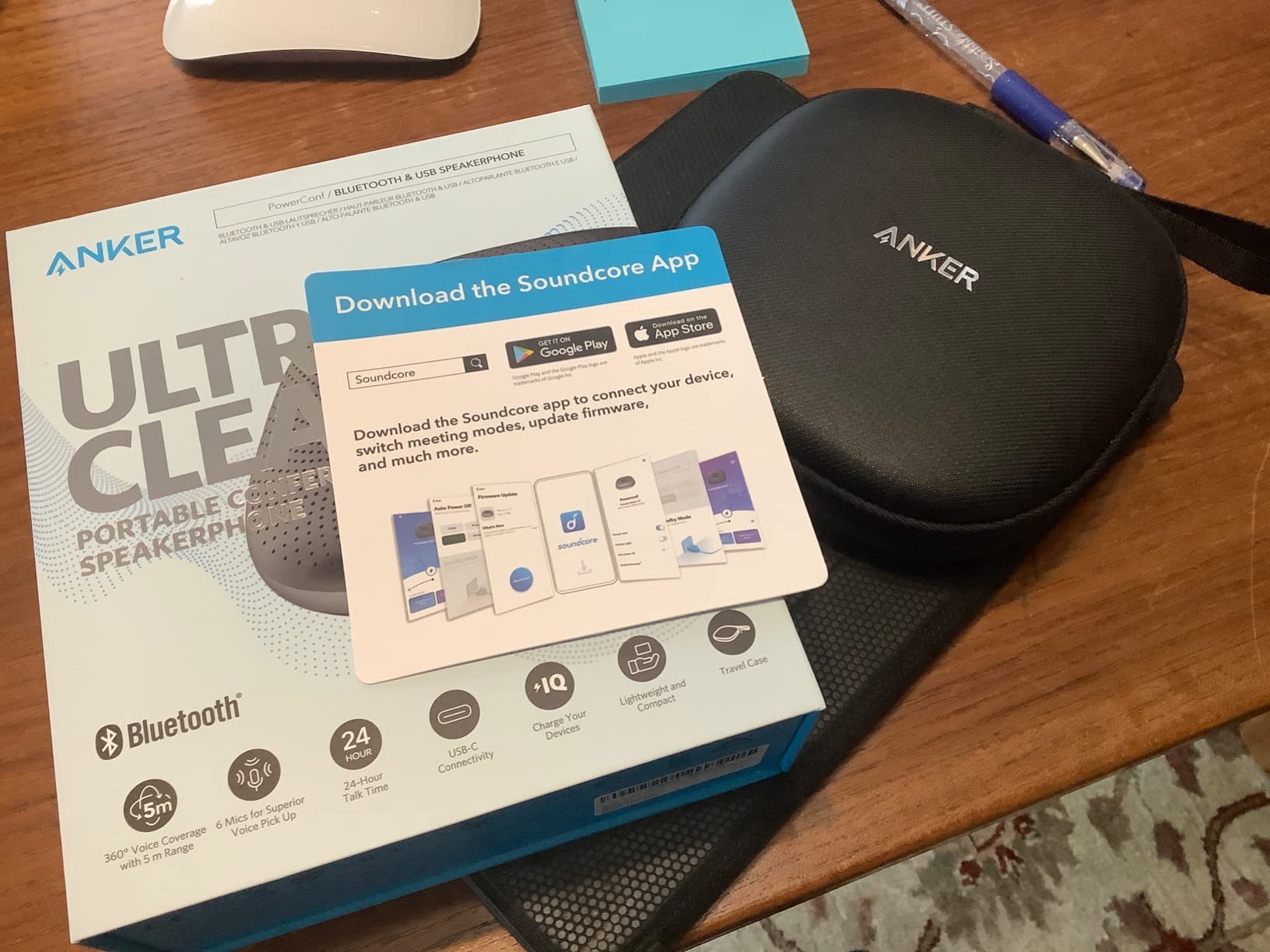 Anker PowerConf Speakerphone, Zoom Certified Conference Speaker with 6 Mics | 360° Enhanced Voice Pickup, 24H Call Time, Bluetooth 5.3, USB C, Compatible with Leading Platforms for Personal Workspaces customer photo 2