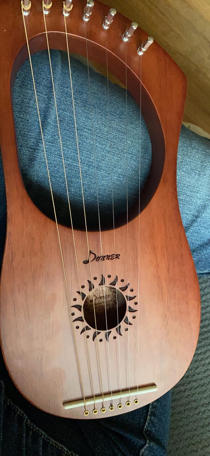 Donner 7-String Mahogany Lyre Harp Beginners Kit, Classic Greece, DLH-001 customer photo 2