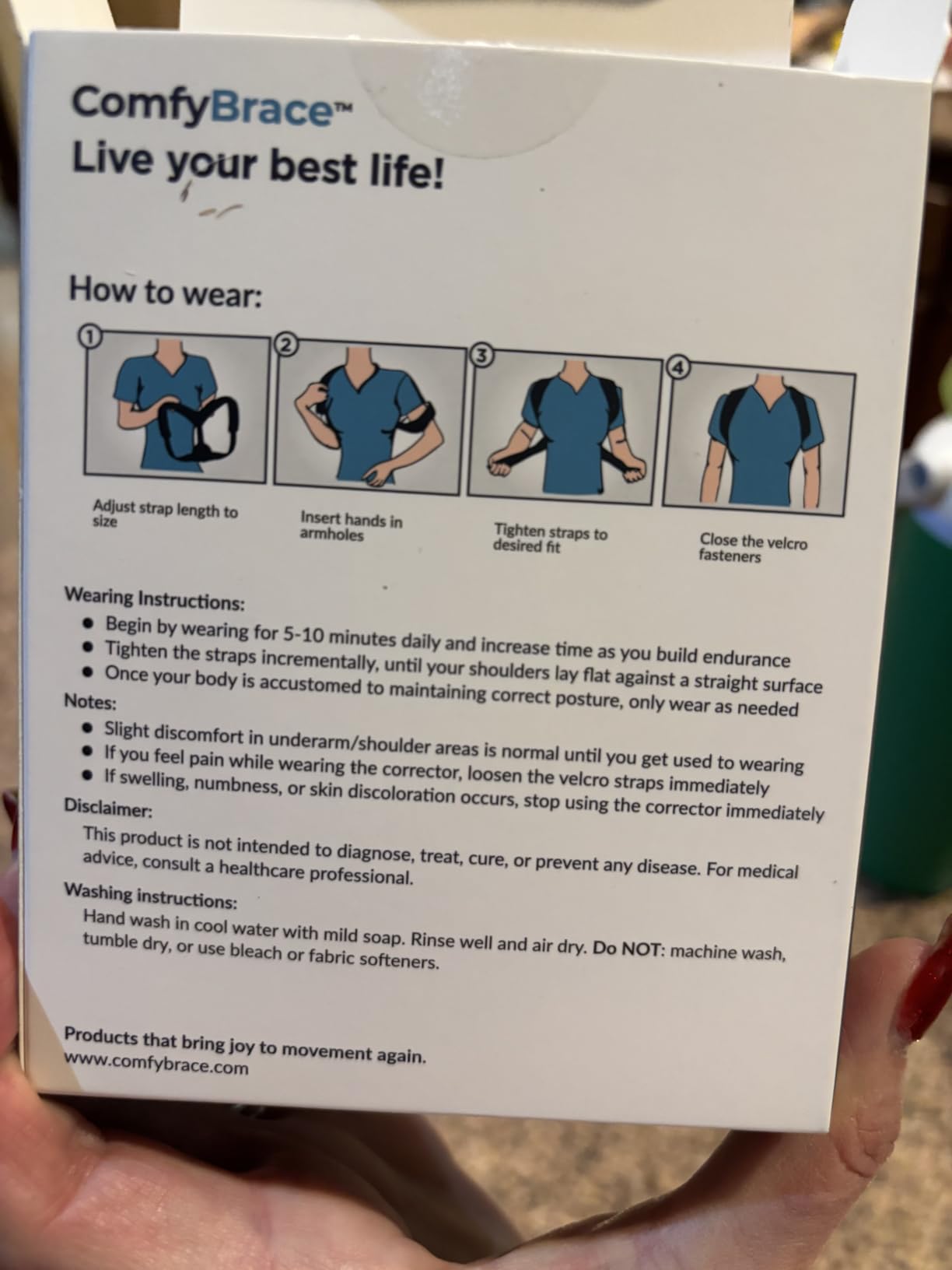 ComfyBrace Posture Corrector for Men and Women, Back Brace Straightener | Breathable adjustable posture brace, shoulder brace straps and upper back support for neck hump, hunchback, clavicle pain customer photo 1