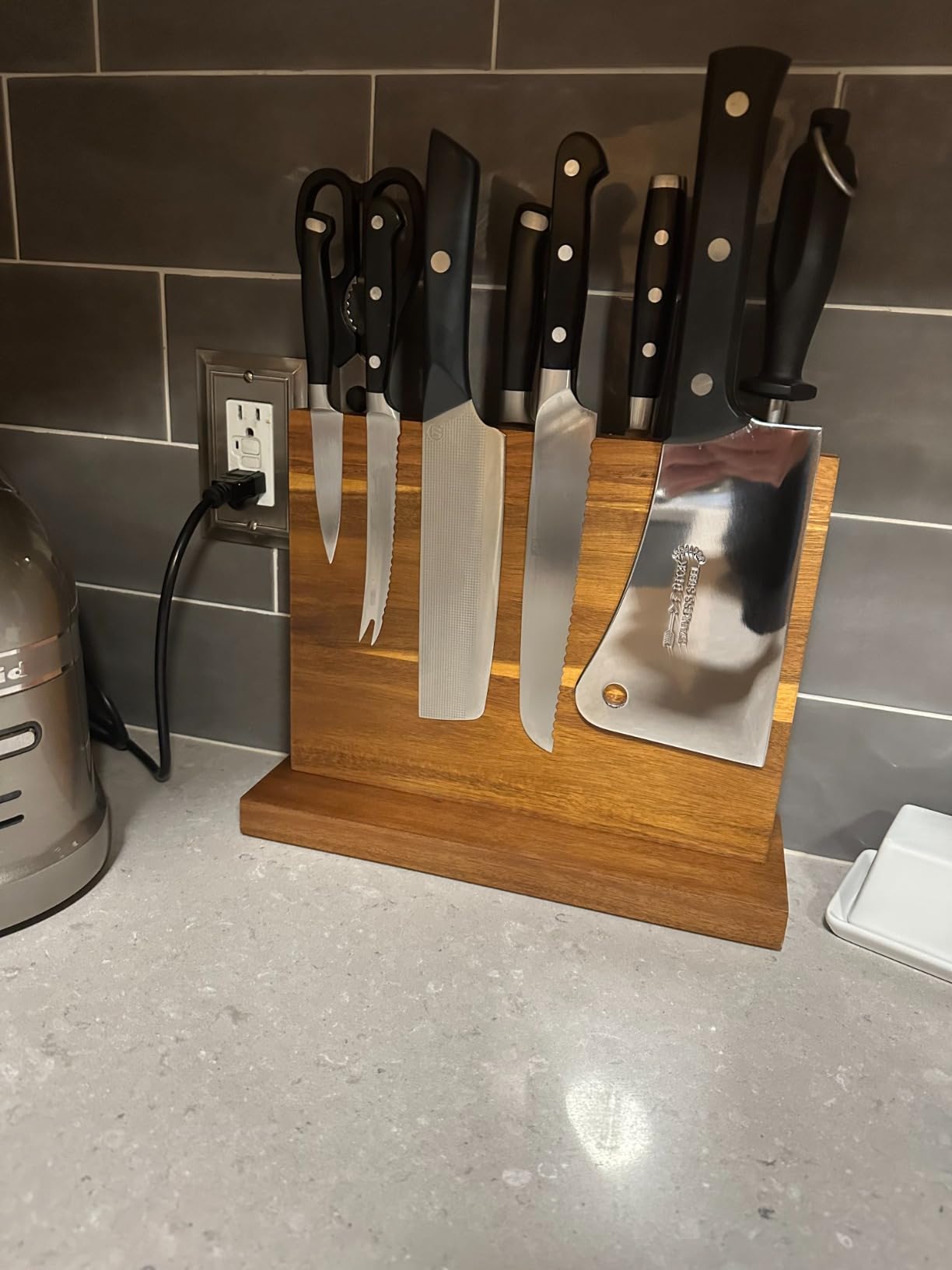Home Kitchen Magnetic Knife Block Holder Rack Magnetic Stands with Strong Enhanced Magnets Multifunctional Storage Knife Holder customer photo 2