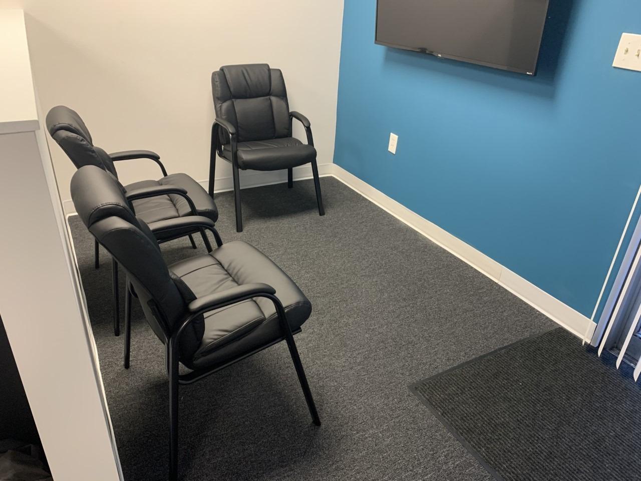 CLATINA Leather Guest Chair with Padded Arm Rest for Reception Meeting Conference and Waiting Room Side Office Home Black 2 Pack customer photo 1