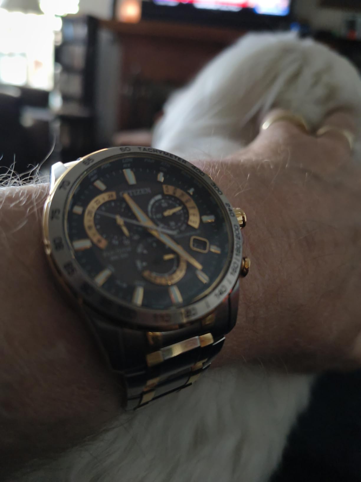 Men's Eco-Drive Sport Luxury PCAT Chronograph Watch customer photo 2