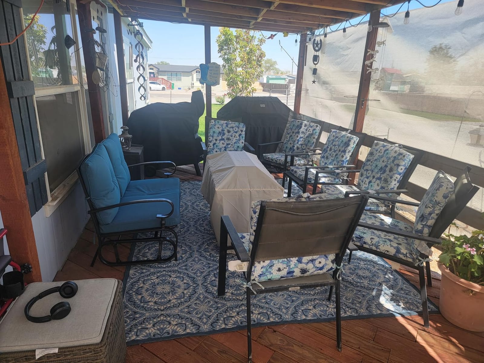 Incbruce Outdoor Glider Rocking Chair Patio Glider Bench for 2 Person, Porch Loveseat Seating Patio Steel Frame Chair Set with Cushion for Porch, Patio, Garden (Brown) customer photo 2