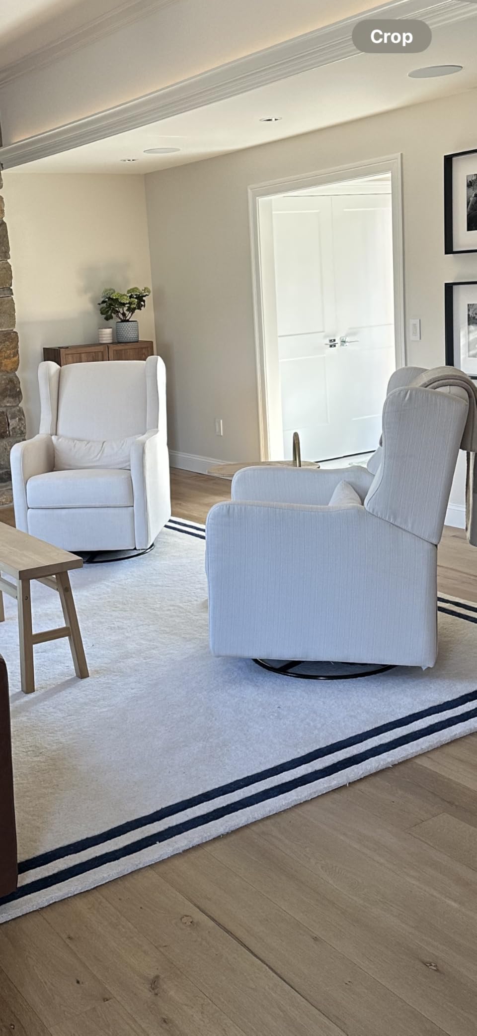 Carter's by DaVinci Arlo Recliner, Cozy Cream | Glider Recliner Nursery Chair w/ 360° Swivel - GREENGUARD Gold & FSC Certified Glider Rocking Chair customer photo 2