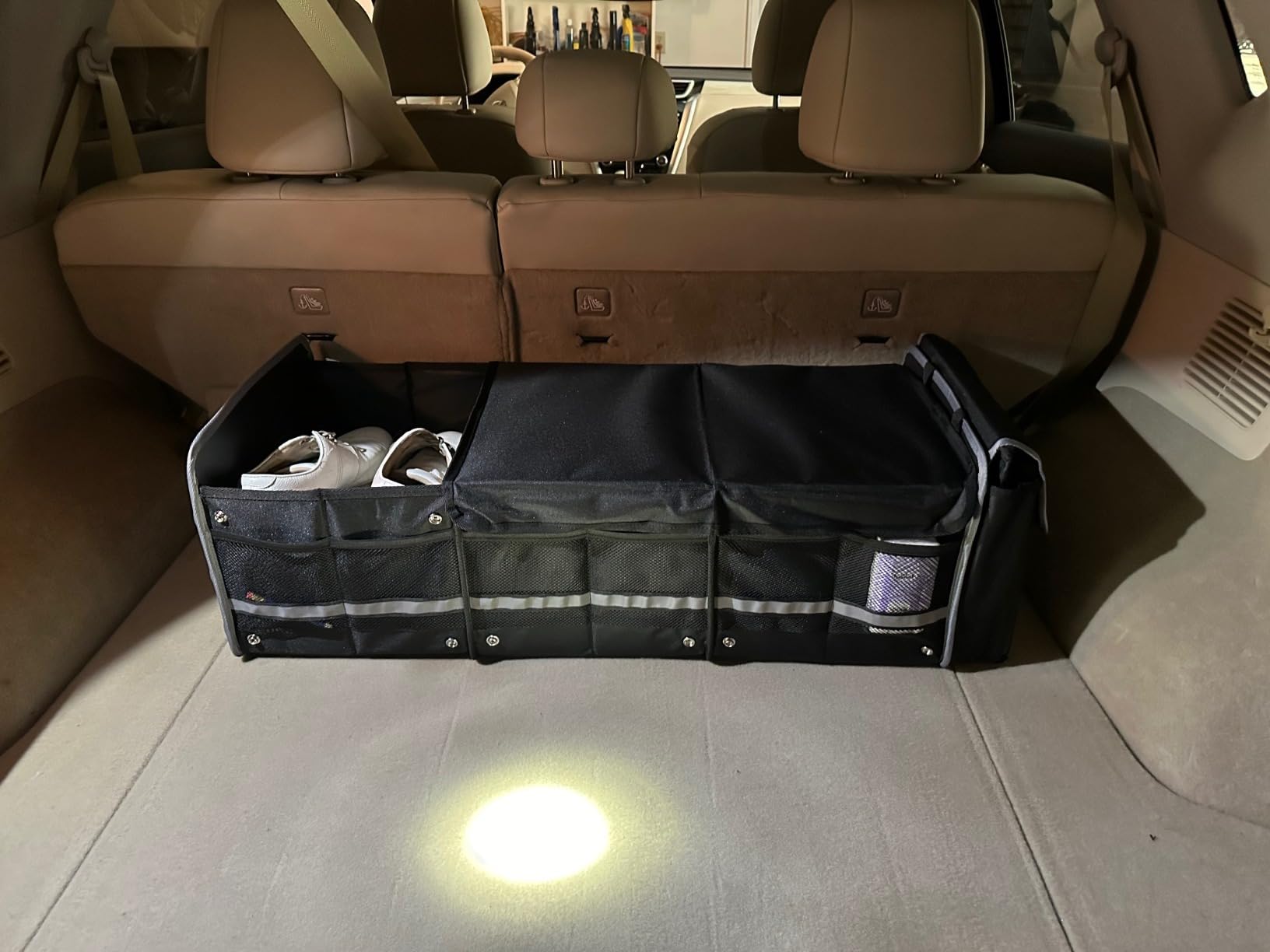 Waterproof Car Trunk Organizer with Cooler Bag | Collapsible Storage, Foldable Cover, Removable Leakproof Cooler, Adjustable Securing Straps, Fits SUVs and Trucks customer photo 1
