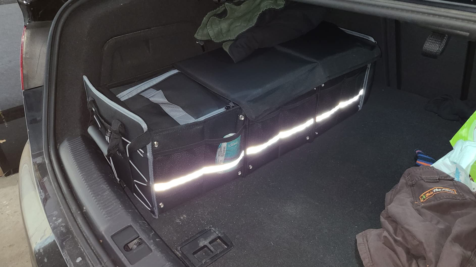 Waterproof Car Trunk Organizer with Cooler Bag | Collapsible Storage, Foldable Cover, Removable Leakproof Cooler, Adjustable Securing Straps, Fits SUVs and Trucks customer photo 2