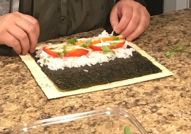 Sushi Making Kit, Rolling Mat, Rice Paddle, Spreader & Chopsticks, Natural Bamboo 9.5