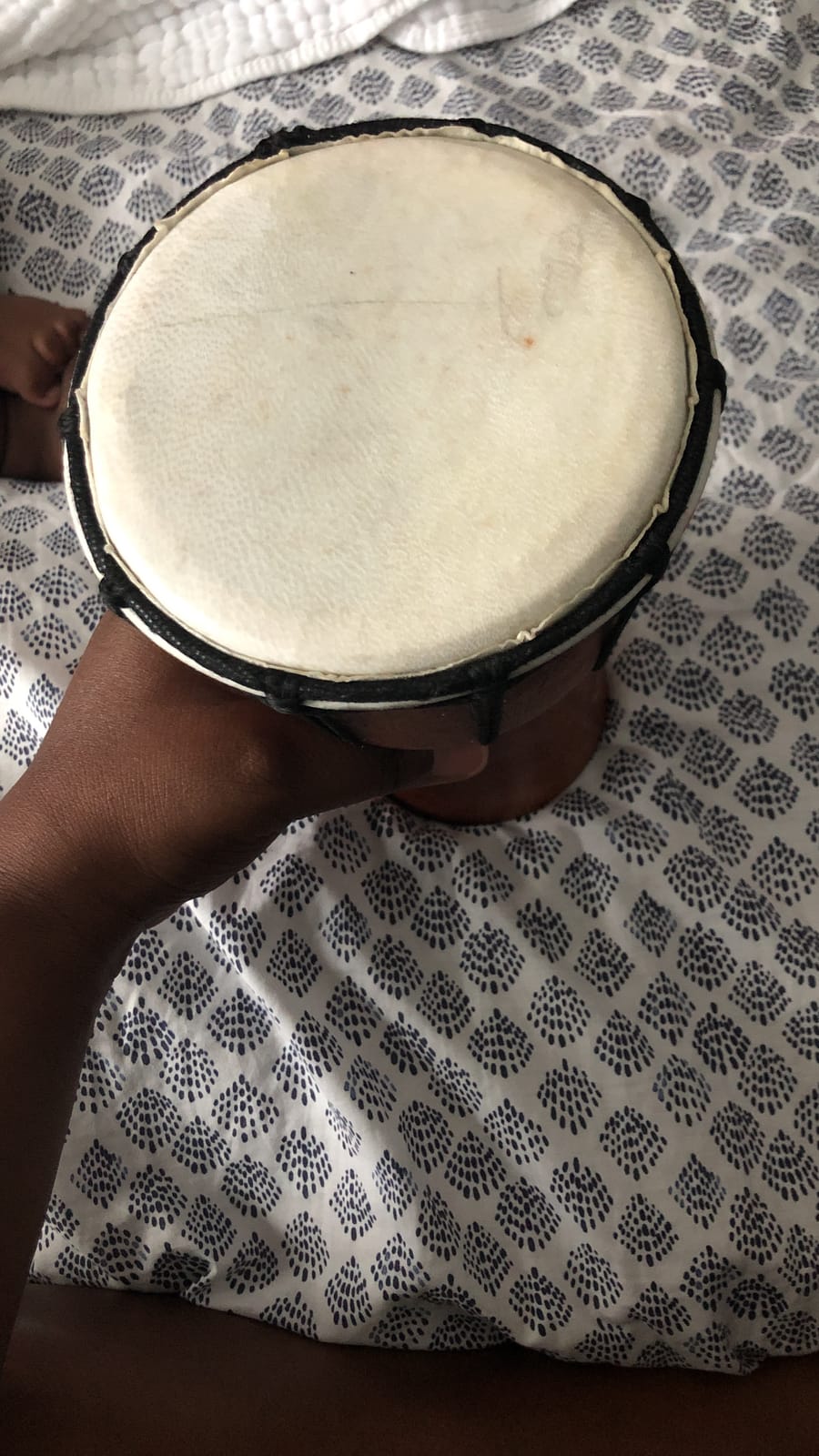Drum Djembe with a Rope goat skin Covered Goblet African Drum Played by Hands West Africa style jembe for drums circle and more (6x12) customer photo 2