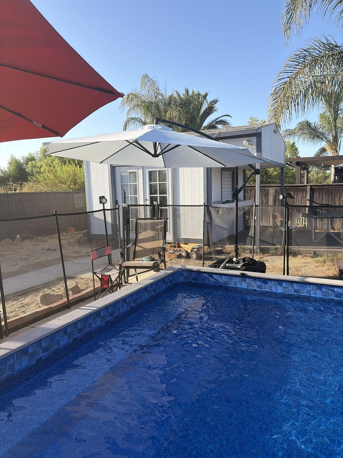 Best Choice Products 10ft Offset Cantilever Hanging Market Patio Umbrella, 8 Sturdy Ribs, Easy Adjustment - Sky Blue customer photo 1