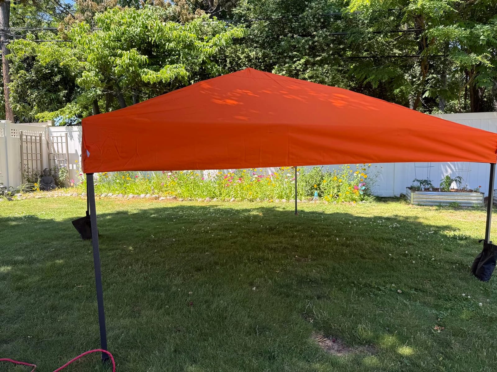 Best Choice Products 10x10ft Pop Up Canopy Tent, Outdoor Shade, 1 Person 1 Minute Set Up, Carry Case, 4 Weight Bags - Navy Blue customer photo 2