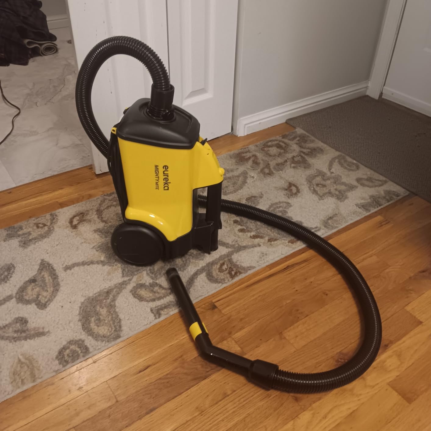 Eureka 3670M Canister Cleaner, Lightweight Powerful Vacuum for Carpets and Hard Floors, w/ 5bags,Yellow customer photo 2