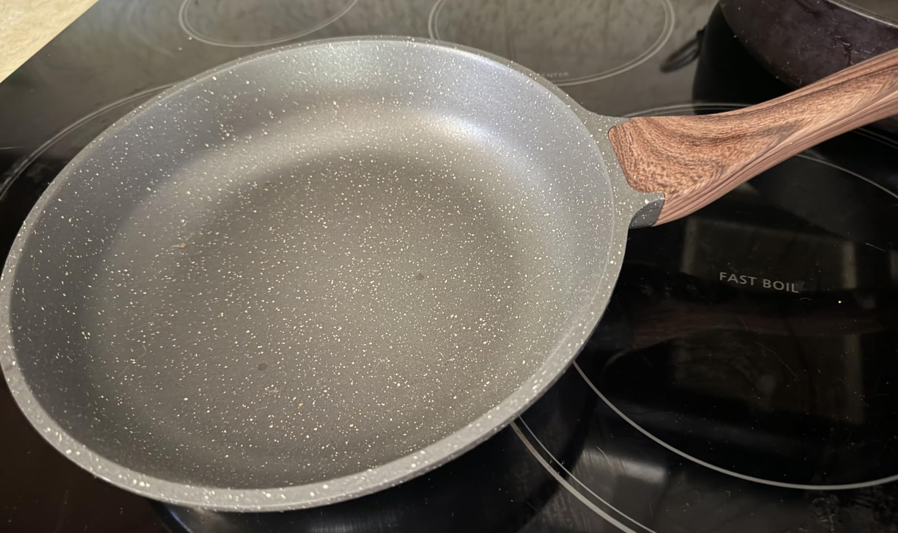 SENSARTE Nonstick Frying Pan Skillet, Swiss Granite Coating Omelette Pan, Healthy Stone Cookware Chef's Pan, PFOA Free (9.5 Inch) customer photo 2