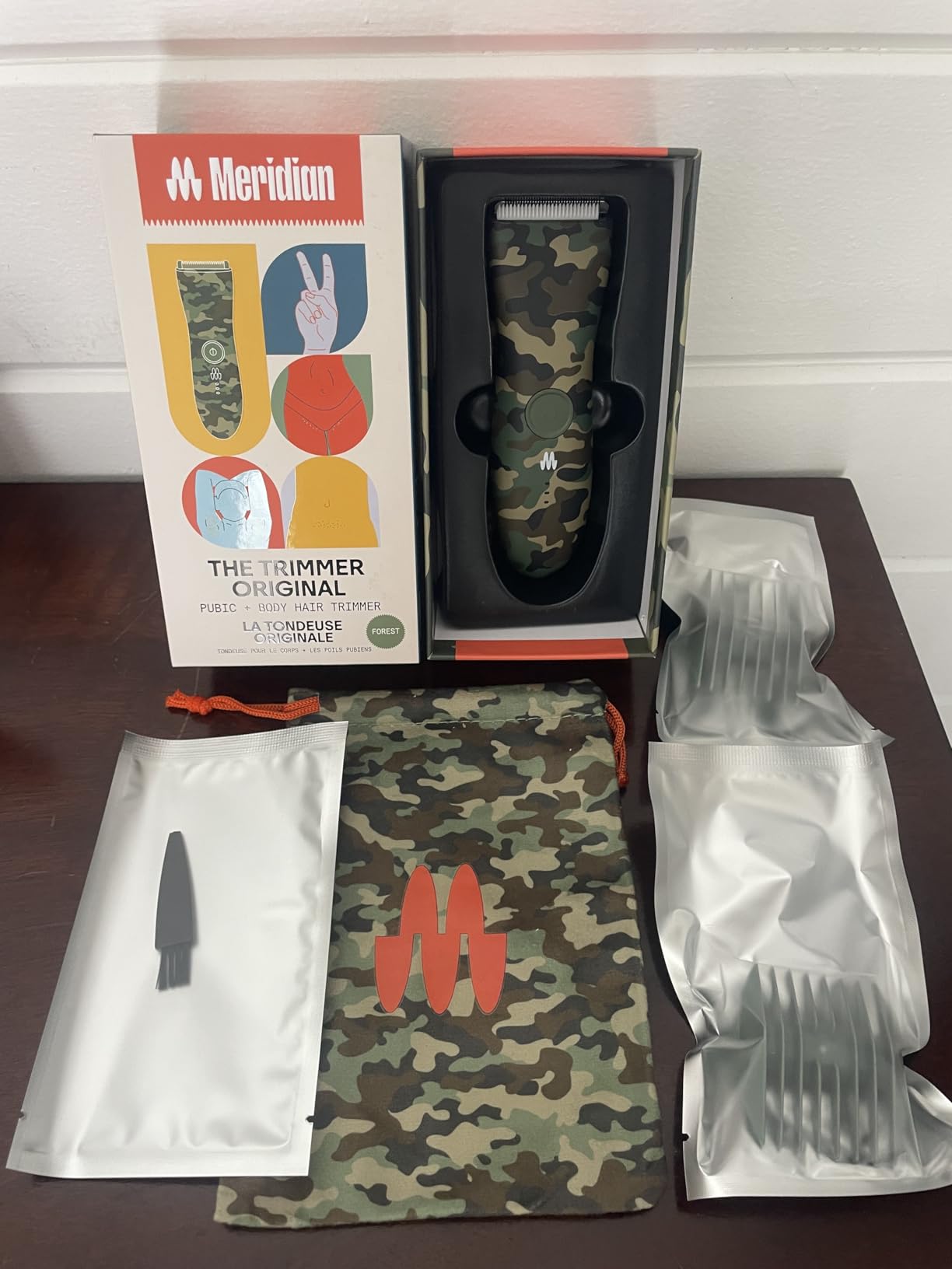 MERIDIAN The Trimmer Original - Body Hair Trimmer for Men, Electric Shaver for Pubic Hair, Chest, Legs & Bikini, Waterproof & Rechargeable, Sage customer photo 2