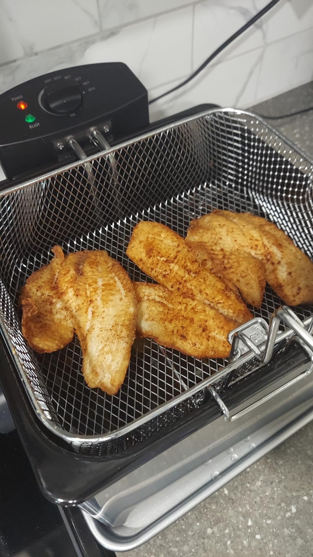 Hamilton Beach Professional Style Electric Deep Fryer With Basket | 5 Liter / 21 Cup Oil Capacity | 1800 Watts | Stainless Steel | 35042 customer photo 1