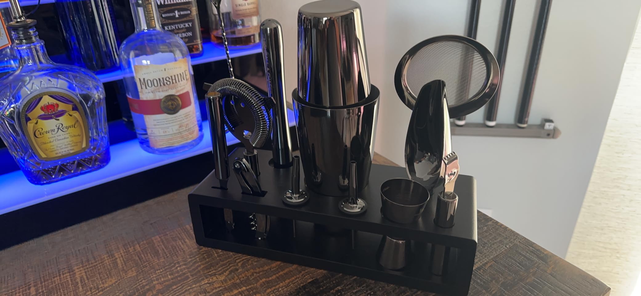 Highball & Chaser 13-Piece Gunmetal Black Stainless Steel Boston Cocktail Shaker Bar Tool Set with Mixology Bartender Kit Accessories customer photo 1