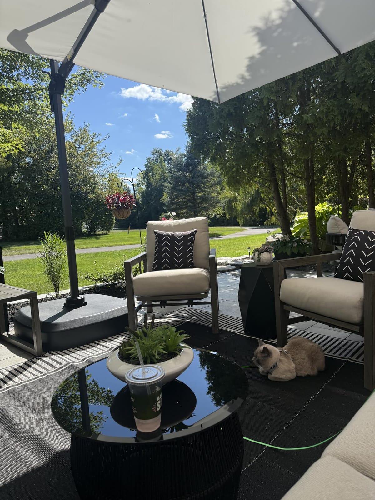 nuLOOM Asha Light Brown/Ivory, 8' x 10', Casual, Striped Border, Soft and Cozy, High Traffic, Easy Clean, Durable Area Rug for Indoor/Outdoor Patio, Deck, Porch, Garden, Courtyard customer photo 2
