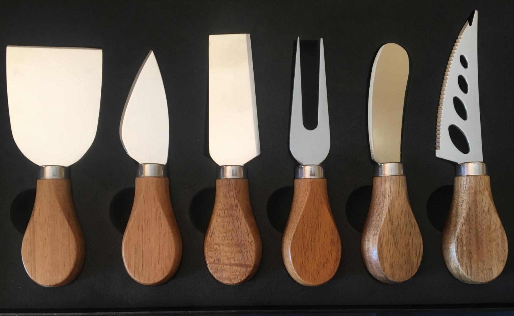Exquisite 6-Piece Cheese Knives Set, Stainless Steel Cheese Knife Set Collection (Acacia Wood Handle) customer photo 2