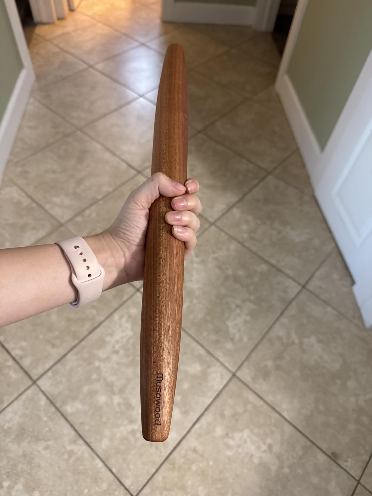 muso wood Sapele French Rolling Pin for Baking | Tapered Design, 15.75 inch, Ideal for Fondant, Pie Crust, Cookies & Pastry Making customer photo 2
