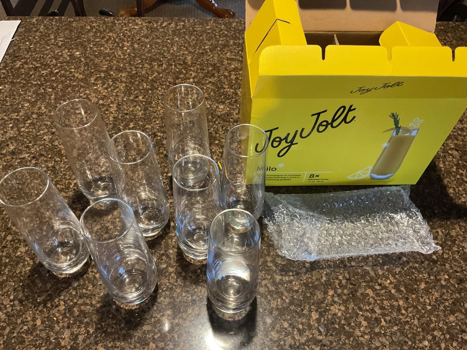 JoyJolt Milo Stemless Champagne Flutes Set of 8 Crystal Glasses customer photo 2