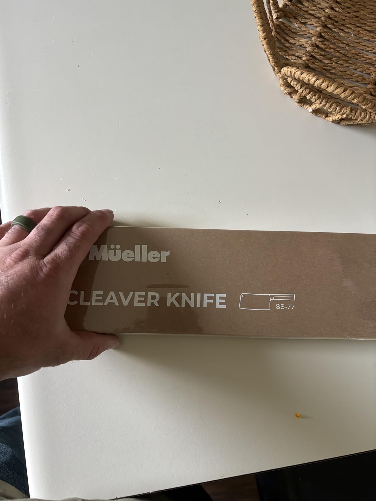 Mueller 7-Inch Meat Cleaver Butcher Knife, German High Carbon Steel | Laser-Tested Razor-Sharp Blade, For Meat & Vegetables, Home & Restaurant Use customer photo 2