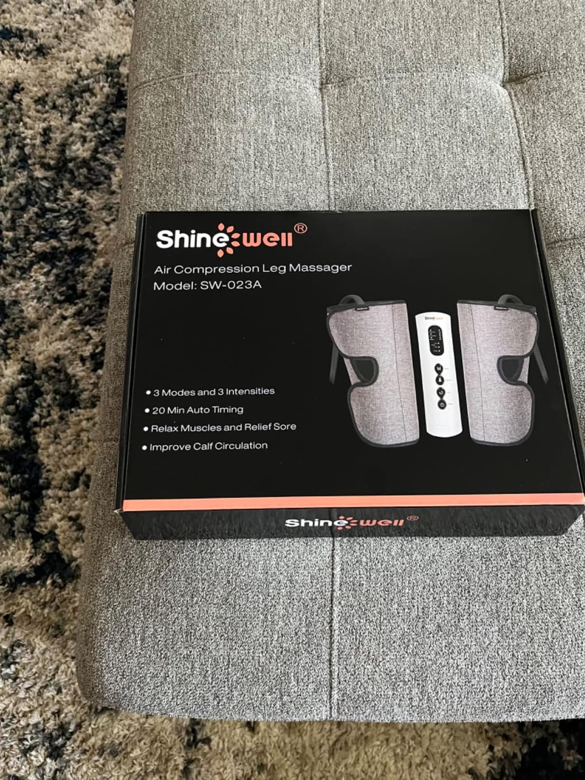 SHINE WELL Air Compression Leg Massager for Circulation and Pain Relief Fsa customer photo 2