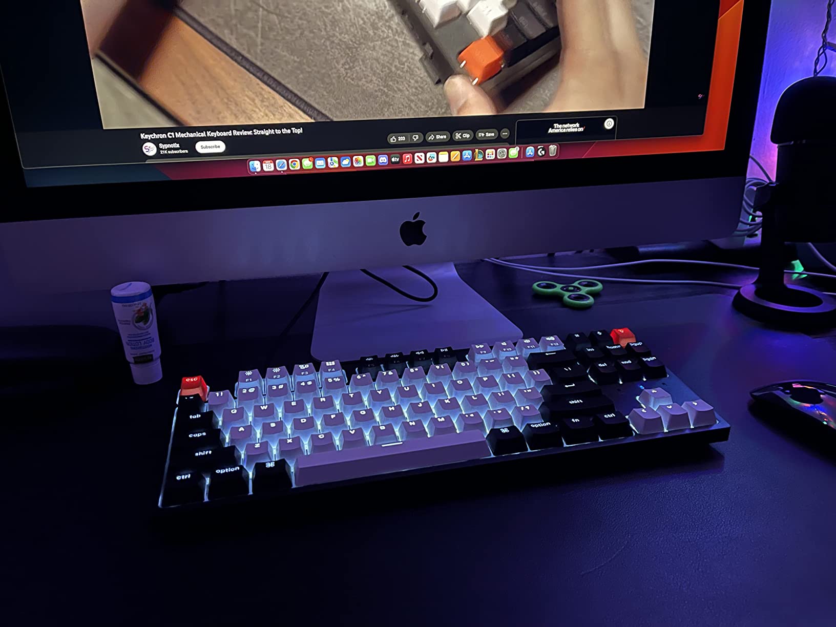 Keychron C1 Wired Mechanical Keyboard for Mac and Windows, 87-Key TKL USB-C Board, White Backlight, Gateron G Pro Brown Switch, Compact for Office, Typing and Light Gaming customer photo 2