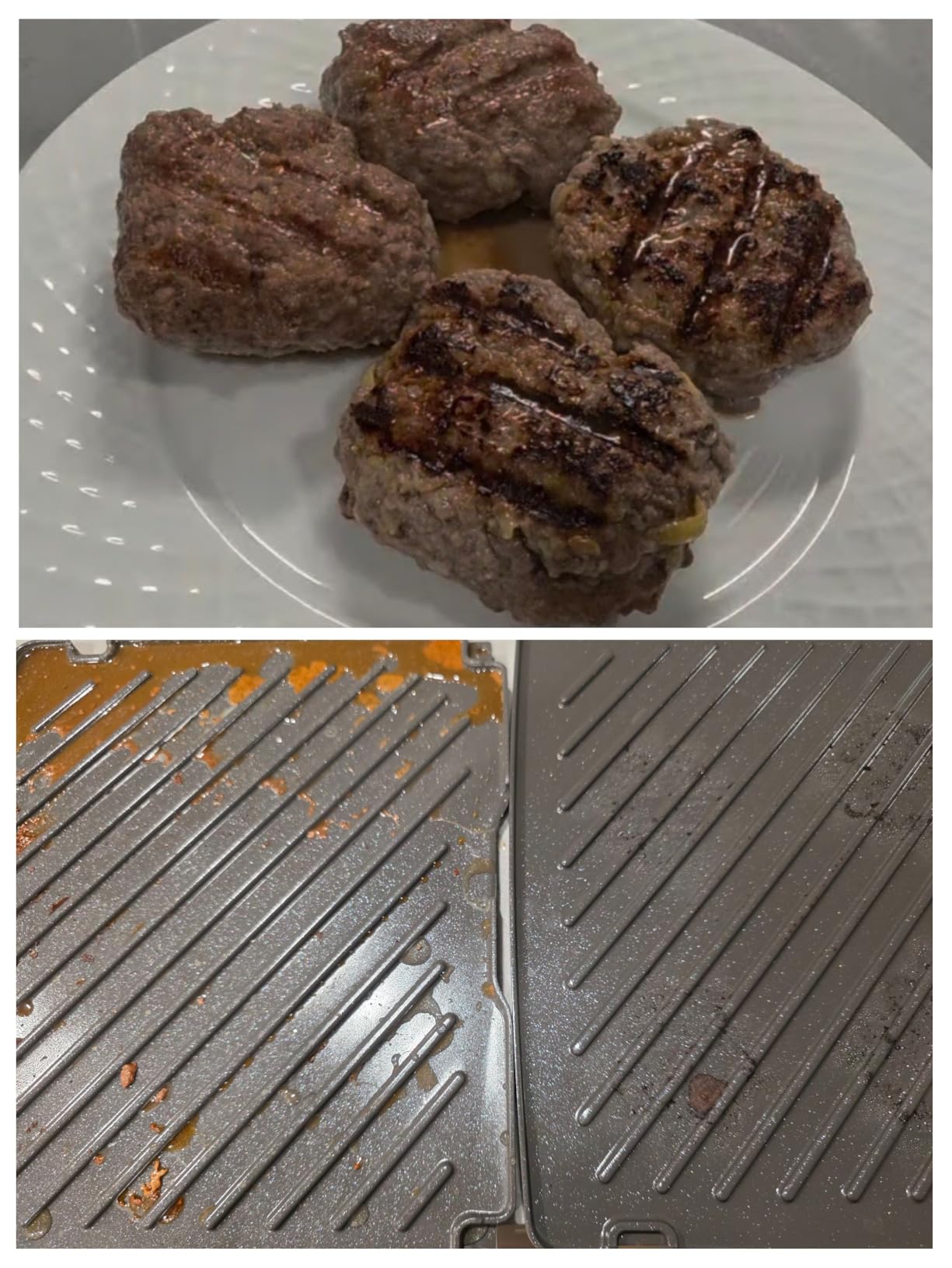 Breville BGR700BSS Sear and Press Grill, Brushed Stainless Steel | Lock in juices and deliver steakhouse-style grill marks on burgers, steaks and more with high-heat sear plates customer photo 2