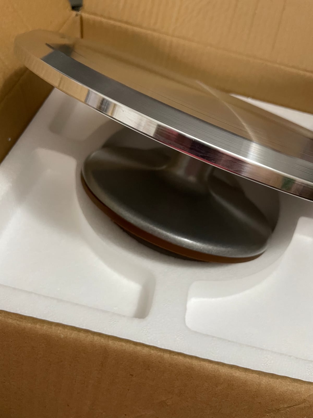 Puroma Aluminum Cake Turntable Rotating Non-slip Decorating Cupcake Cake, Heavy-Duty, Smooth Ball Bearing customer photo 2