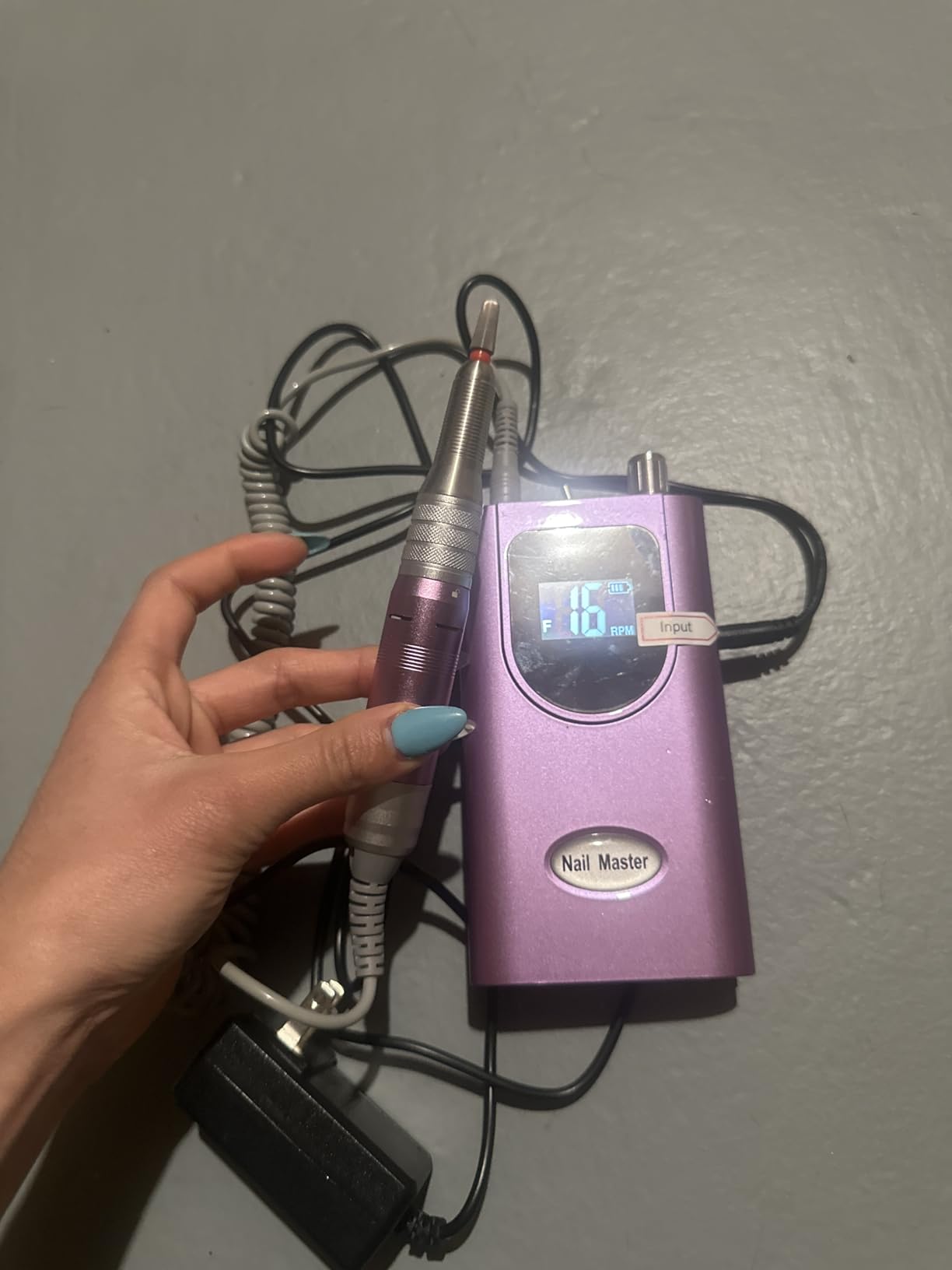 Delanie Electric Nail Drill Professional High Torque 35000 RPM, Rose Gold | Clip-On Cordless Efile for Acrylic Gel Removal, Electric Nail File with Long-Lasting Battery for Home, Salon, Mobile tech use customer photo 1