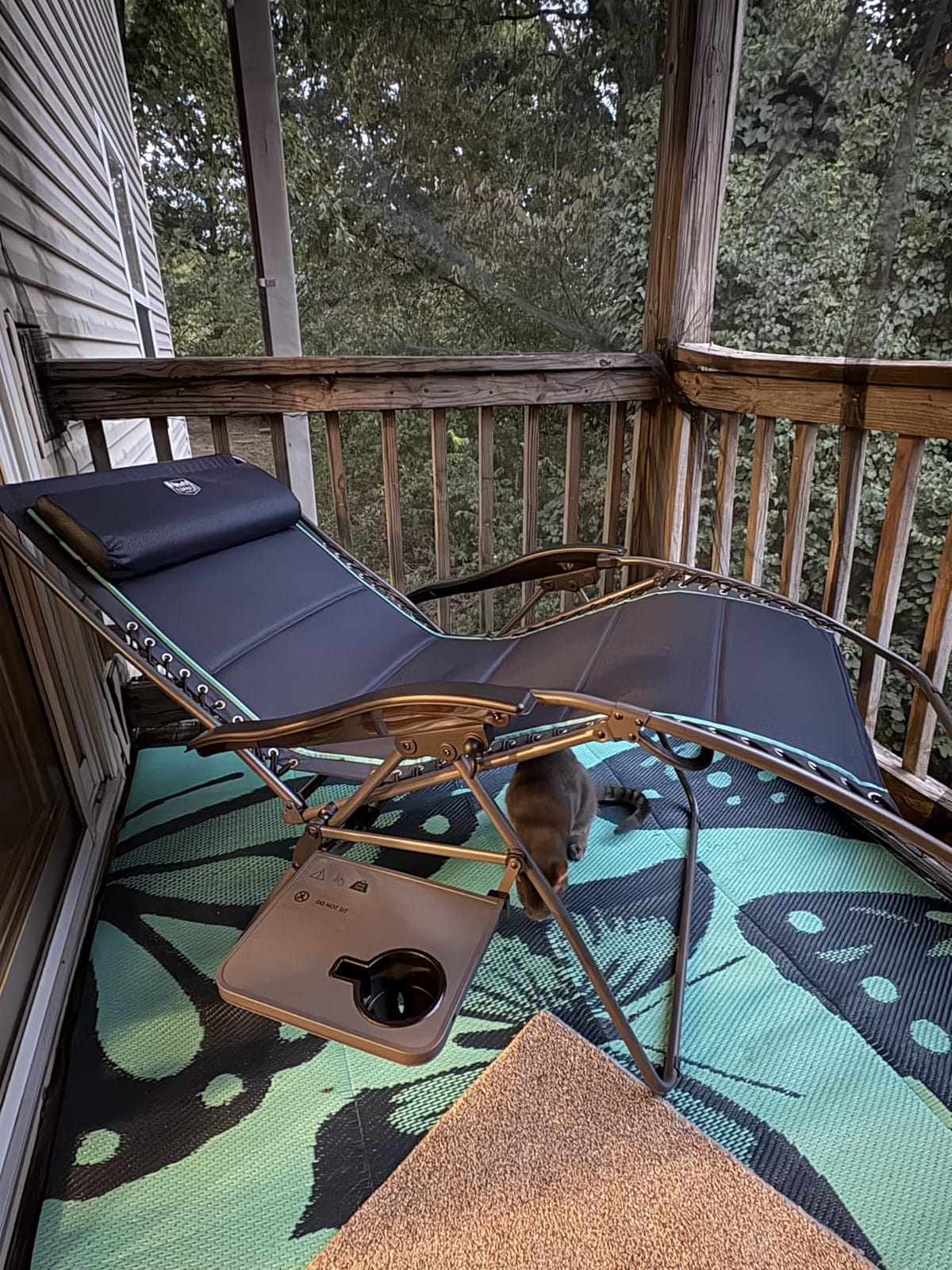 Timber Ridge Oversized Zero Gravity Chair, 33In Wide XXL Zero Gravity Reclining Chair with Side Table, Full Padded Lounge Chair for Outdoor Camping Patio Lawn, Heavy Duty Supports 500lbs, Grey-1 Pack customer photo 1