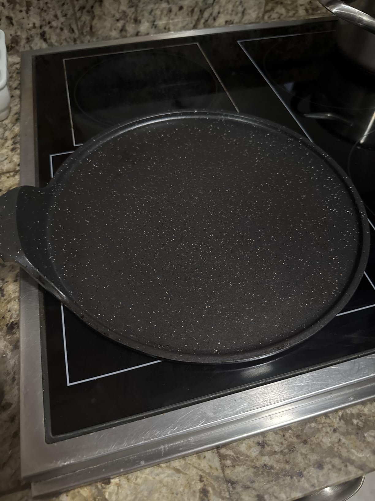 ESLITE LIFE 11 Inch Crepe Pan with Spreader, Nonstick Granite Coating Dosa Pan, Roti Tawa Comal Para Tortillas Pancake Griddle Pan, Induction Compatible, PTFE & PFOA Free, Black customer photo 1