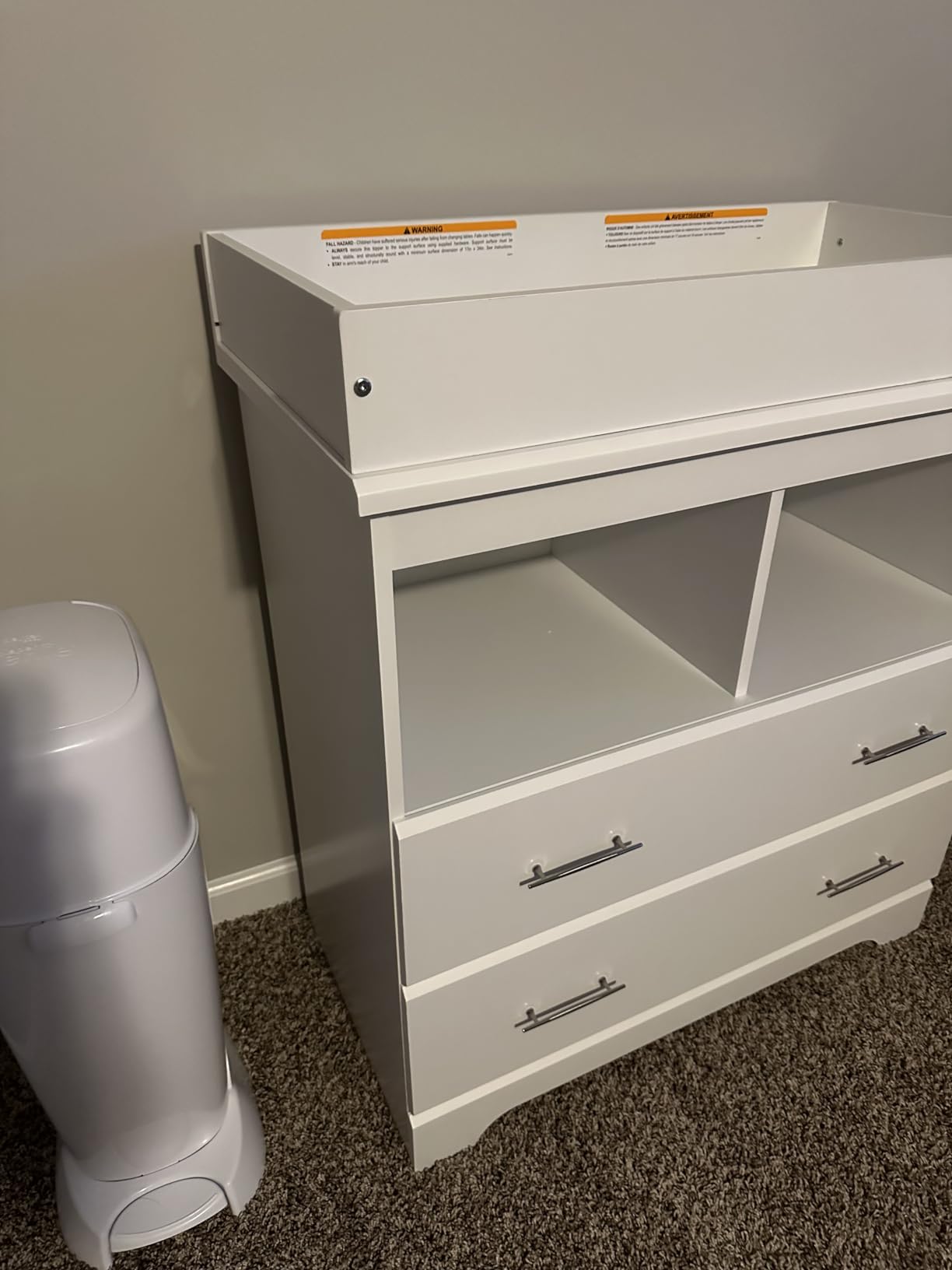 Storkcraft Brookside 2 Drawer Changing Table Dresser, White customer photo 1