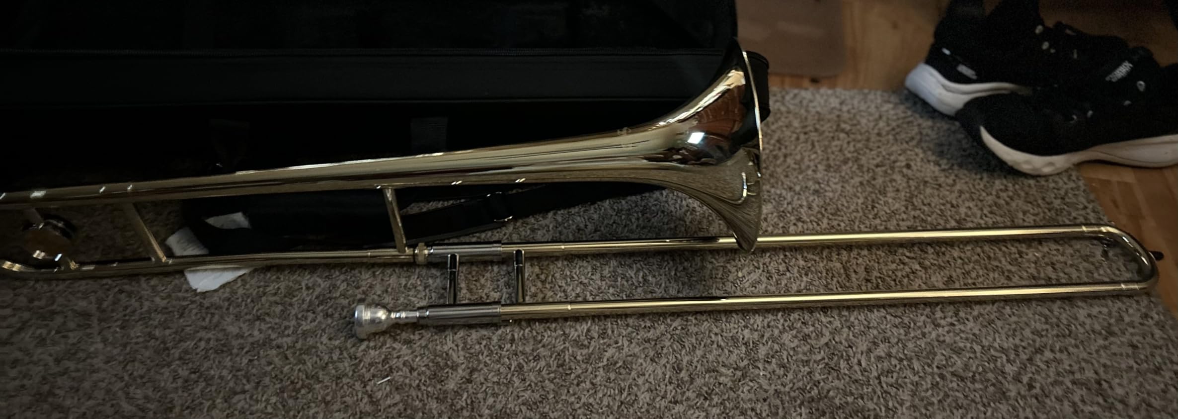 Ashthorpe Bb Tenor Slide Trombone with Nickel Plated Finish - Includes Case, Mouthpiece, Gloves, Cleaning Cloth, Slide Grease customer photo 1