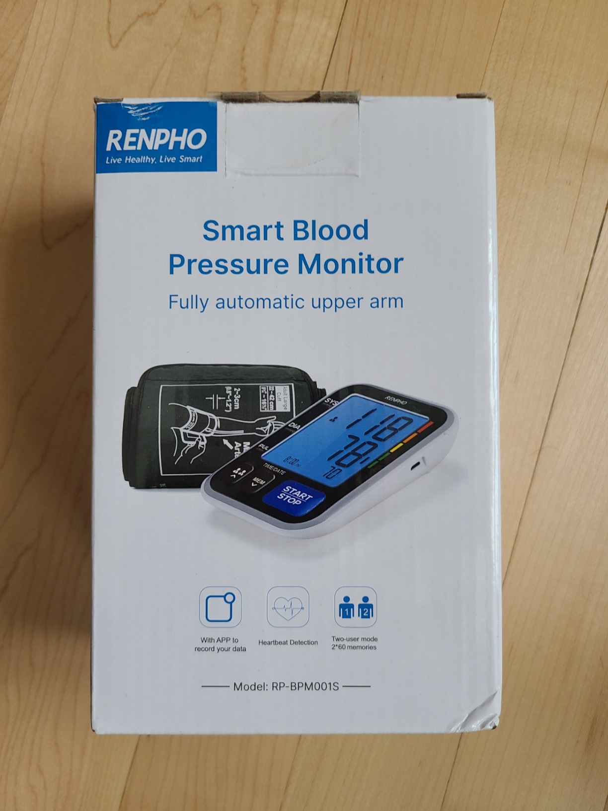 RENPHO Smart Blood Pressure Monitor, Wide Cuff, Data Storage, Bluetooth | BP Machine with Wide Range Cuff for Large Size for All Arm Sizes, Multi-User, Family Supplies, Home Use, FSA Eligible HSA customer photo 1