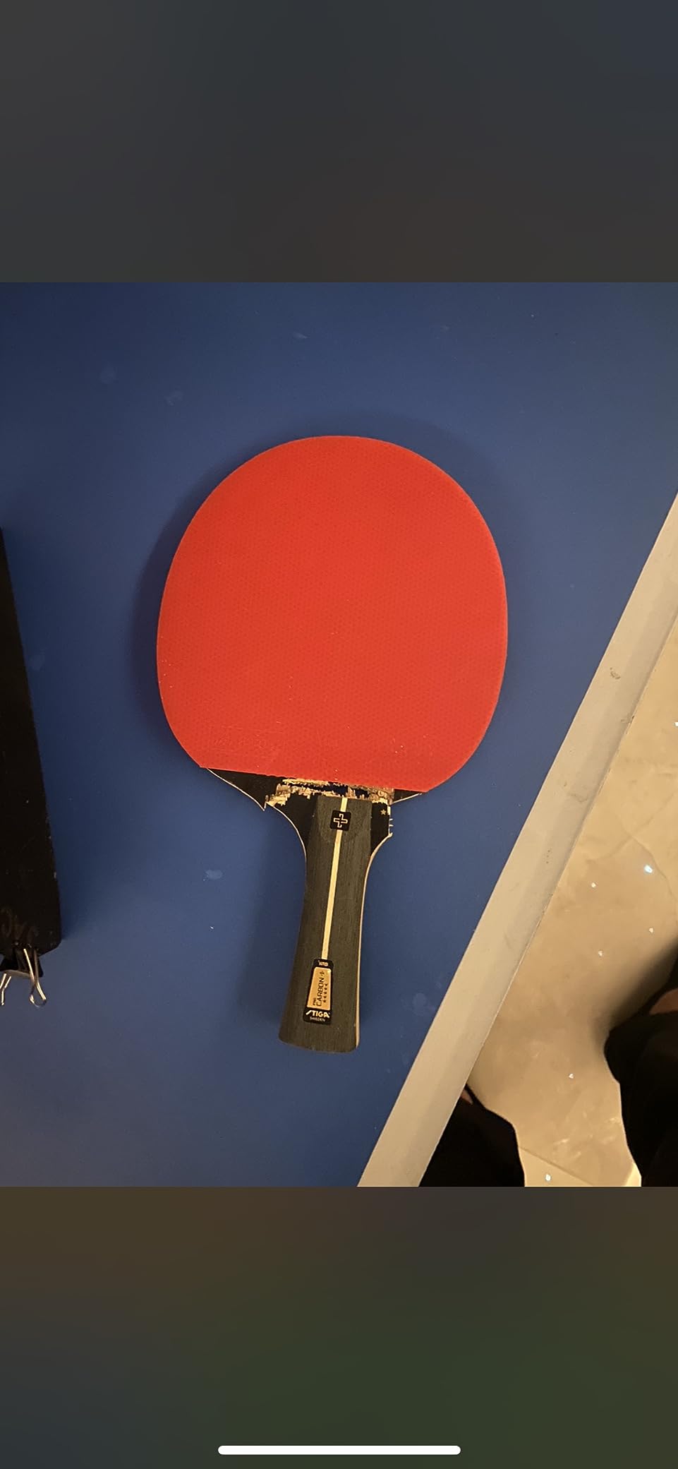 STIGA Pro Carbon + Table Tennis Bat for Advanced Offensive Competitive Players - ITTF Approved, Touch Carbon Technology - Enhanced Speed, Control and Comfort - Black/Red customer photo 1