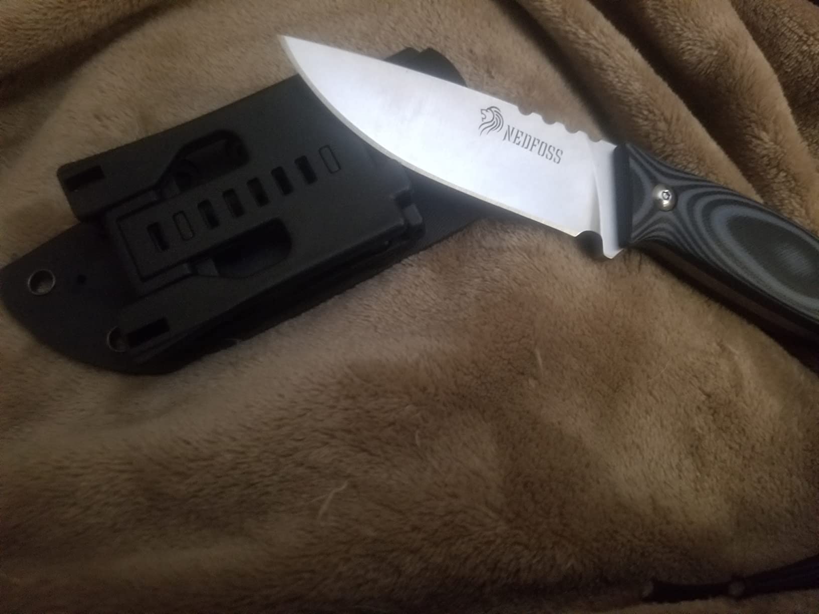 NedFoss Hyenas Bushcraft Knife with Fire Starter 3.5