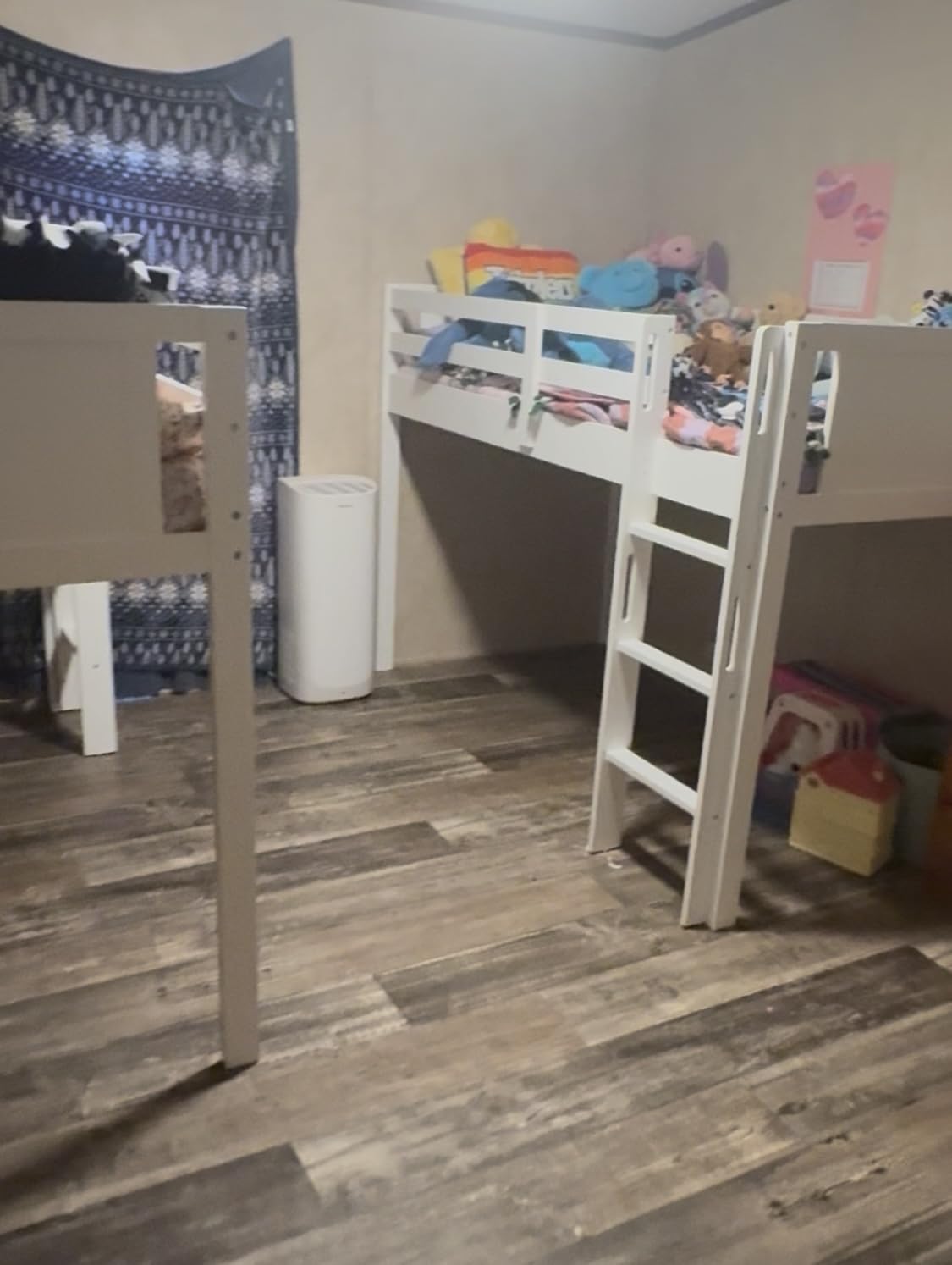 Delta Children Twin Loft Bed with Guardrail and Ladder, White customer photo 1