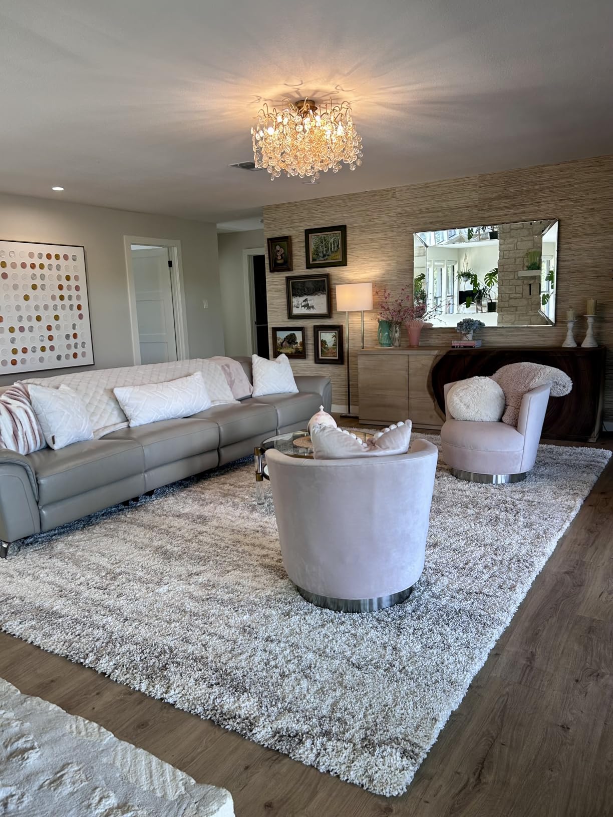SAFAVIEH Hudson Shag Rug 9x12, Plush Modern Large Ivory & Beige SGH206B customer photo 2