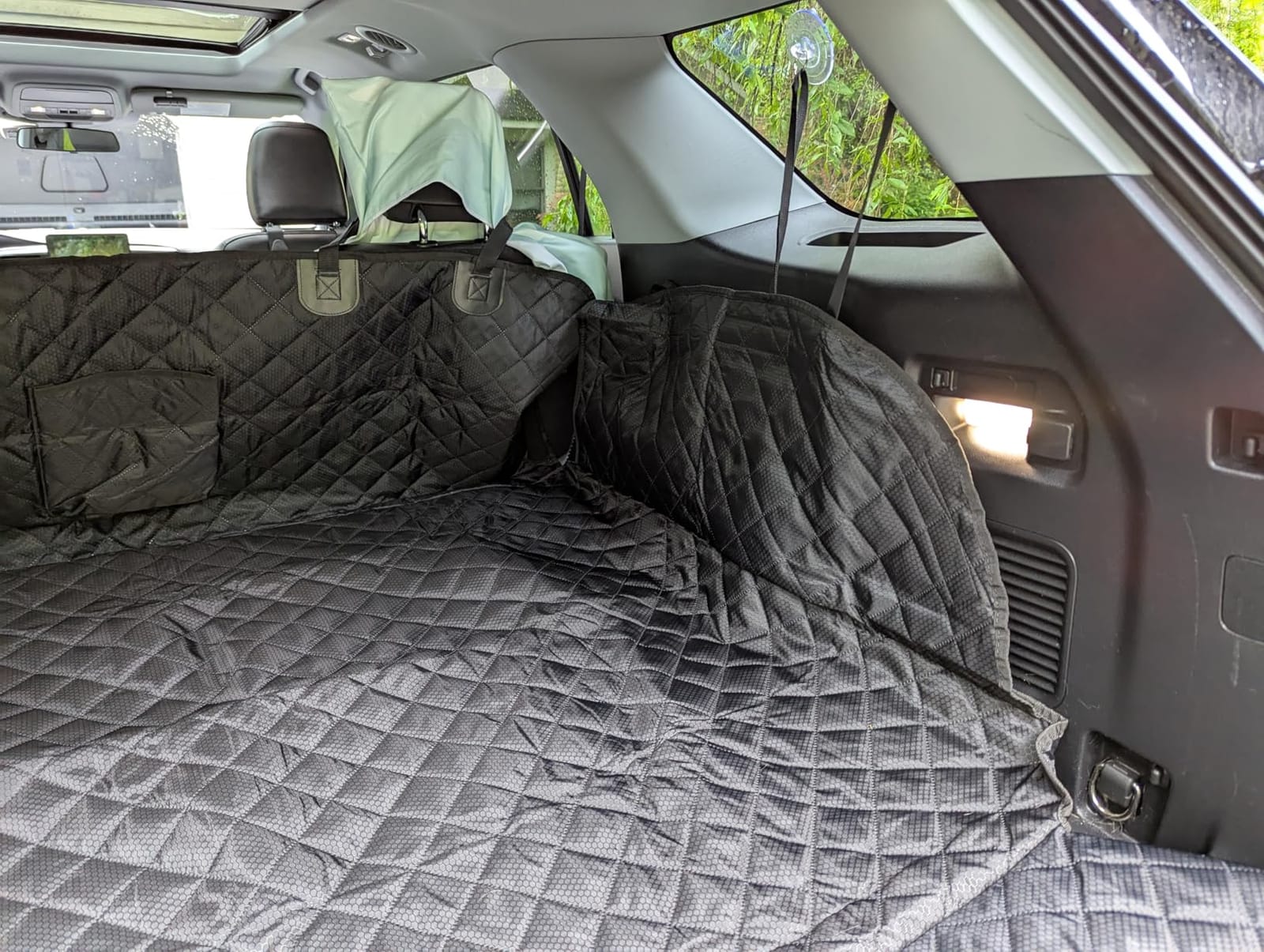 SUV Cargo Liner for Dogs, Trunk Cover with Bumper Flap Protector | Waterproof Pet Cargo Cover with Side Flaps, Dog Car Seat Cover with Non-Slip Mat customer photo 1
