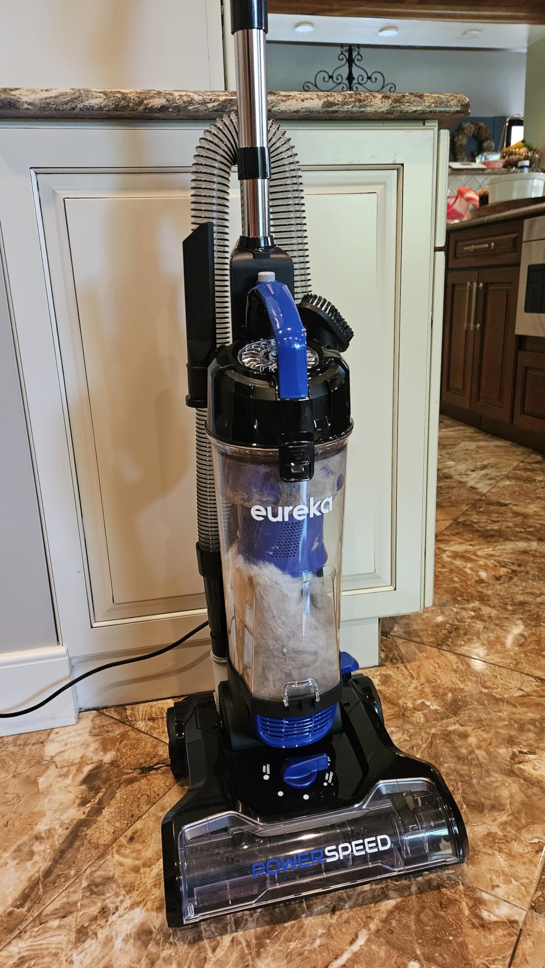 Eureka Lightweight Powerful Upright Vacuum Cleaner for Carpet and Hard Floor, PowerSpeed, New Model, Blue, Black customer photo 2