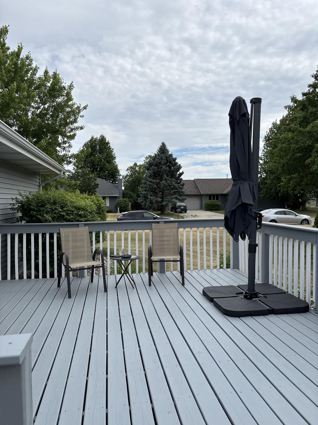 PURPLE LEAF 9' X 11.5' Patio Umbrella Outdoor Cantilever Rectangle Umbrella Aluminum Offset Umbrella with 360-degree Rotation for Garden Deck Pool Patio, Grey customer photo 1