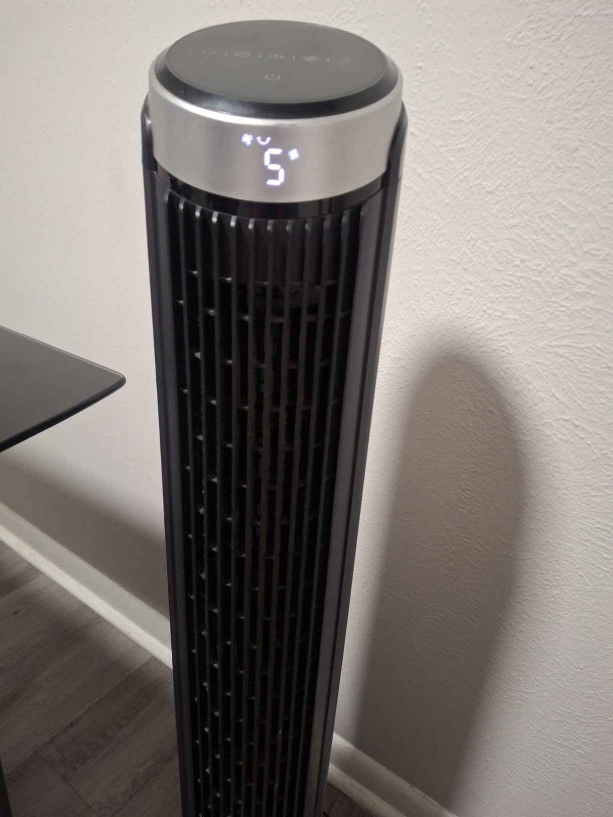 DREO Tower Fan for Bedroom, 90° Oscillating Fans that Blow Cold Air | 26 ft/s Powerful Airflow, 28dB Quiet Fan, 5 Speeds, 4 Cooling Modes, 12H Timer, 40